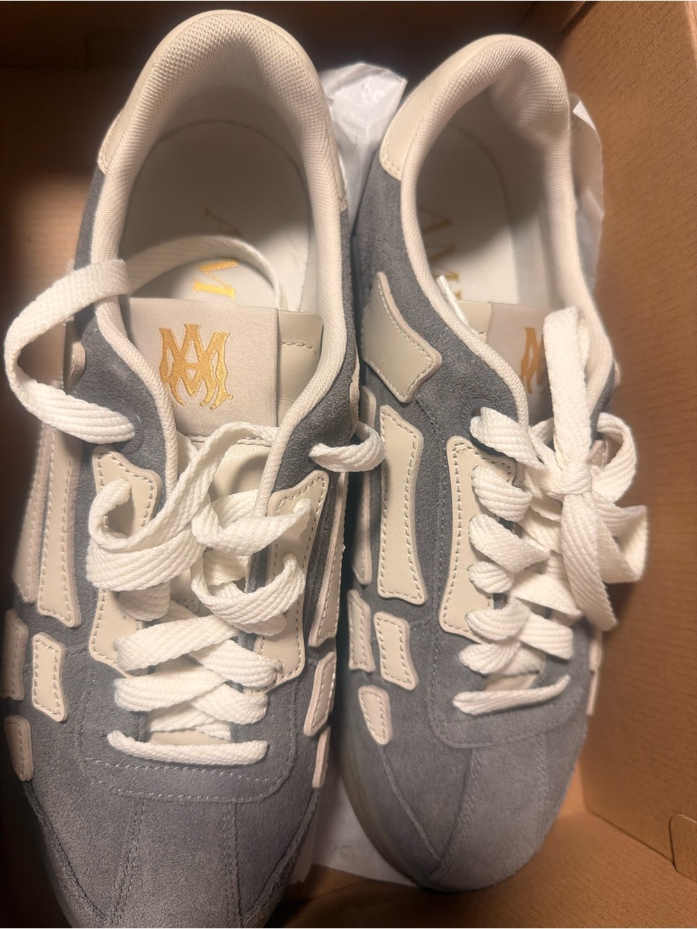 Amiri Pacific Bones Sneakers Grey